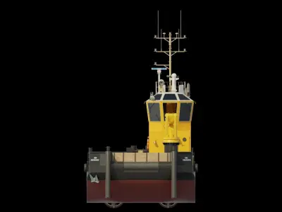 Workboats MultiCat 1908  Low-poly 3D model