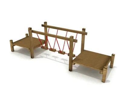 Kids Game Play Equipment 013 Chain Bridge 3D model