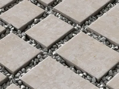 Paving tile pebble n12 3D model