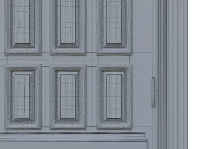 Entrance classic door 15 3D model
