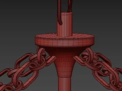 Marotte Chandelier two tiers 3D model