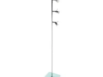 Tall Contemporary Three Bulb Lamp 3D model