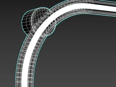 Neon Light Lamp Japanese Word Ame Rain 3D model