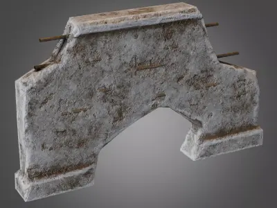 Wall 04 Pbr Low-poly 3D model