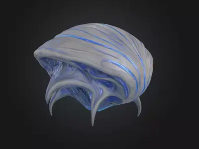 Abyssal Void Carapace Low-poly 3D model