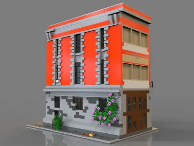 Lego Headquarters Low-poly 3D model