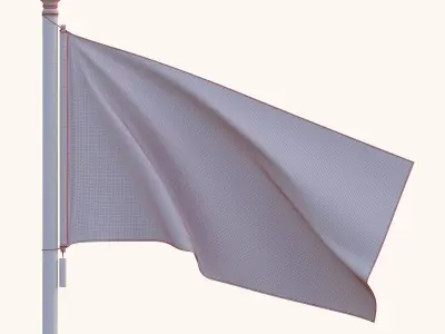 Flagpole Belarus Free 3D model