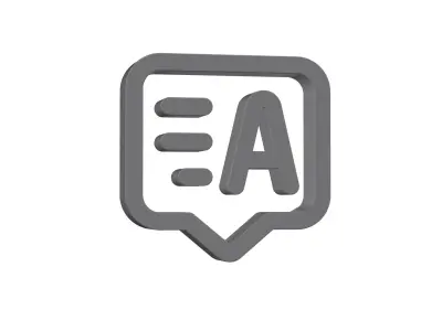 3d answer alt Low-poly 3D model