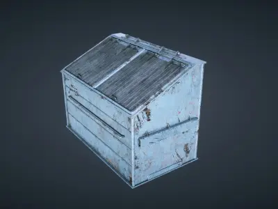 Bin Container Low-poly 3D model