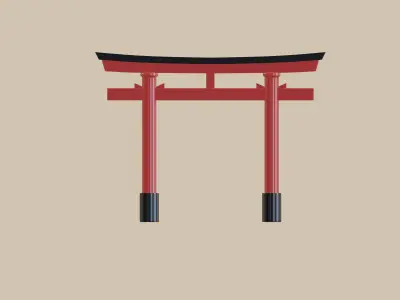 Torii Gate 3D model