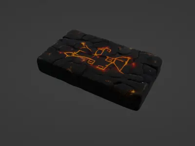 Ancient Rune-Engraved Stone Tablet   3D model