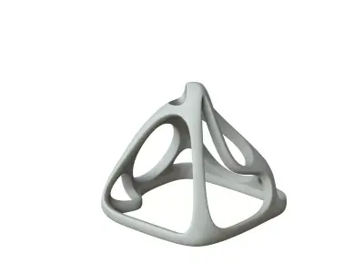 SciFi Cube Object No 57571 Low Poly Shape Low-poly 3D model