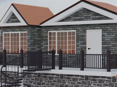 blender Exterior building 3D model