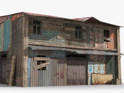 Slum x1 Low-poly 3D model