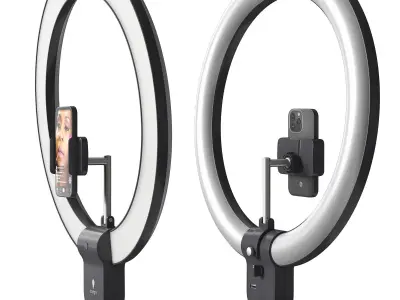 Minerva Beauty Aura LED ring light for social media 3D model