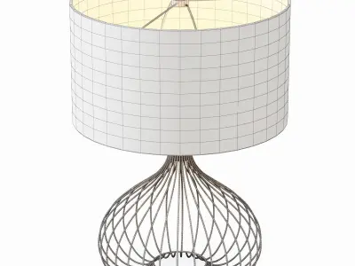 Nickel Wire Table Lamp 3D model