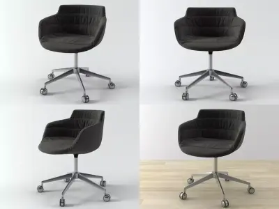 Flow armchair 5-star base 3D model