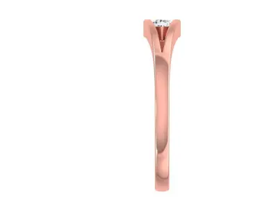 Solitaire Wedding Engagement Women Band Ring 3D print model shop