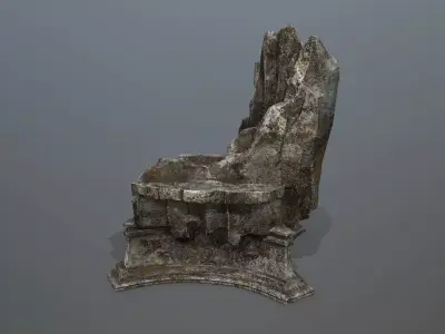 Throne Low-poly 3D model