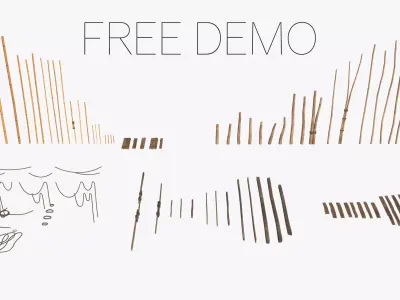 Free Demo - Modular Wooden Stakes and Planks Asset Free low-poly 3D model