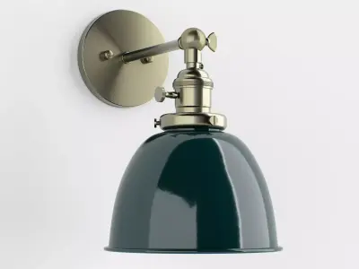 Permo Metal Dome Shade Sconce 3D model