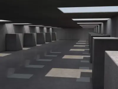 Empty Warehouse 3D model