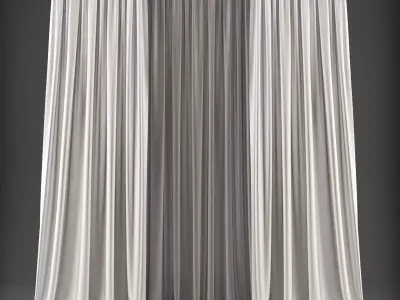 Curtains curtain Low-poly 3D model 4