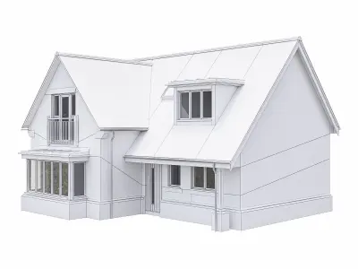 Neighborhood Houses P31 Low-poly 3D model
