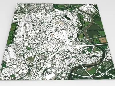 Cityscape Preston Great Britain 3D model