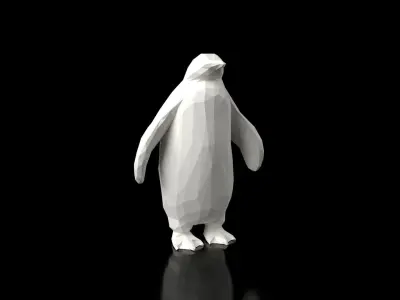 Penguin Low Poligonal Low-poly 3D model
