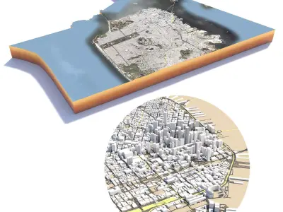 San Francisco City California USA 3D model