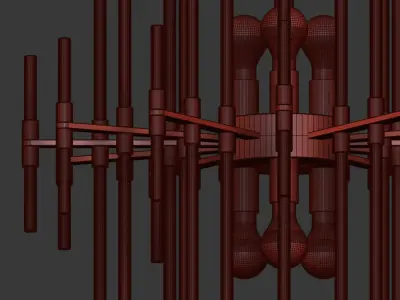 Quebec 6 Light Chandelier 3D model