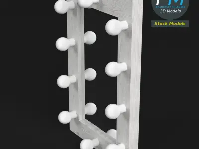 Simple make-up mirror 3D model
