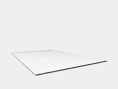 Vintage rug with fringes 3D model