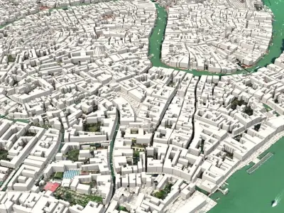 Cityscape Venice Italy 3D model