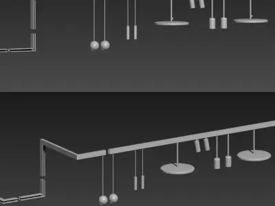 Modules Ceiling Track Light Collection 3D model