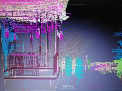 gazebo japanese 3D model