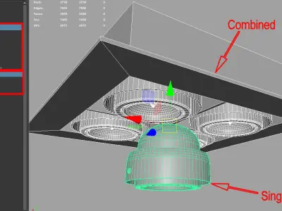 Ceiling light - PBR  Game-Ready Low-poly 3D model