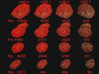 Cat Litter Pile Farm Landscape Pet Toilet Low-poly 3D model