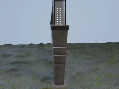Monoposto Exterior Light 3D model