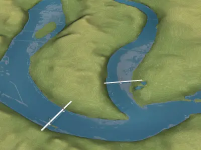 Chongqing - Topography Terrain Low-poly 3D model