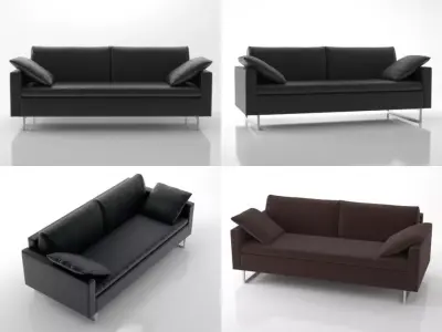 S 2948 four sofas 3D model