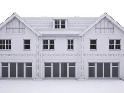 British House Cannon Court Road 3D model