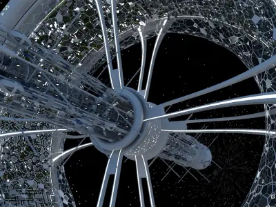  Futuristic Space Colony B 