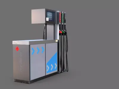 Gasoline Pump Low-poly 3D model