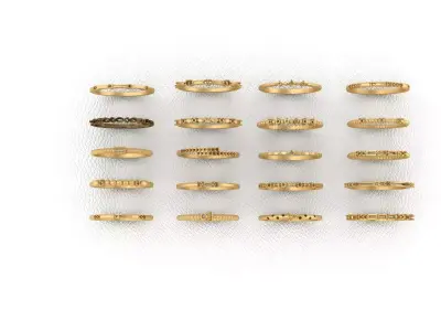 Beautiful pack of light rings Free 3D print model