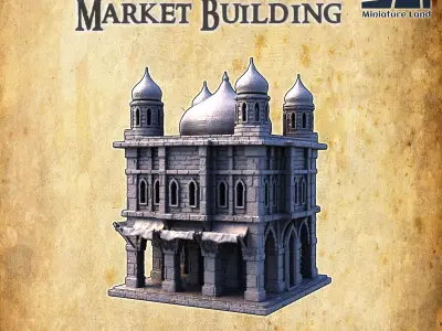 Eastern Marketplace Tabletop Terrain 28 mm 3D print model