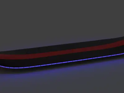 Hoverboard skateboard with lights Low-poly 3D model