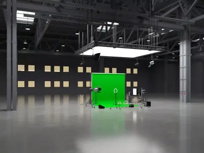 Warehouse Photo Studio 3D model