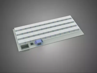 PLANT CROP FARM CULTIVATION FACTORY LAYOUT IOT SOLAR POWERED NFT 3D model